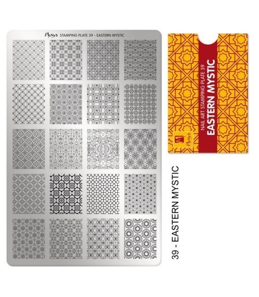 plaque de stamping moyra motifs pour ongles