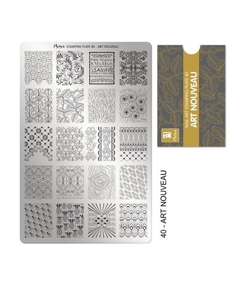 Plaque stamping 40 Moyra ART NOUVEAU