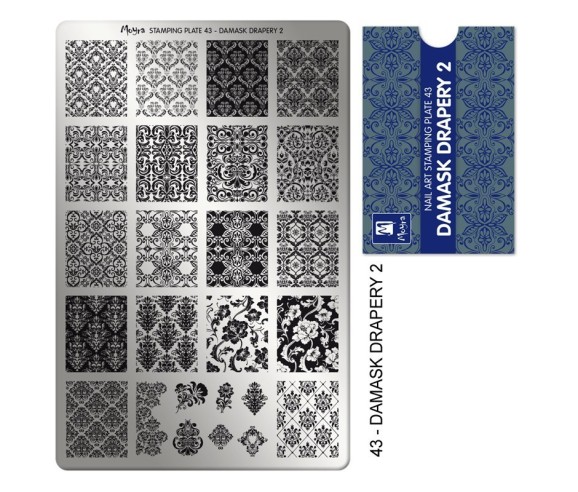 Plaque stamping 43 Moyra DAMASK DRAPERY 2