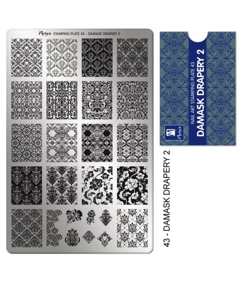 Plaque stamping 43 Moyra DAMASK DRAPERY 2