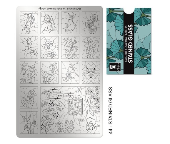 Plaque stamping 44 Moyra STAINED GLASS