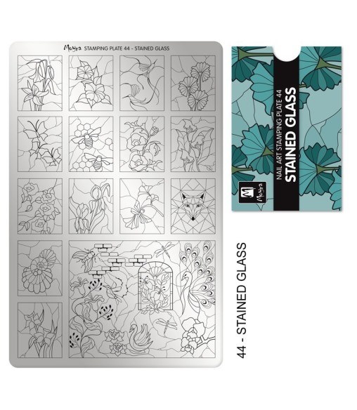 Plaque stamping 44 Moyra STAINED GLASS