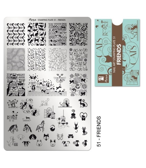 Plaque stamping 51 Moyra FRIENDS