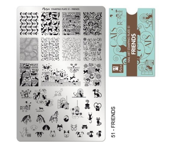 Plaque stamping 51 Moyra FRIENDS