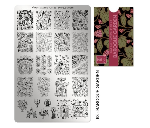 Plaque stamping 63 MOYRA BAROQUE GARDEN