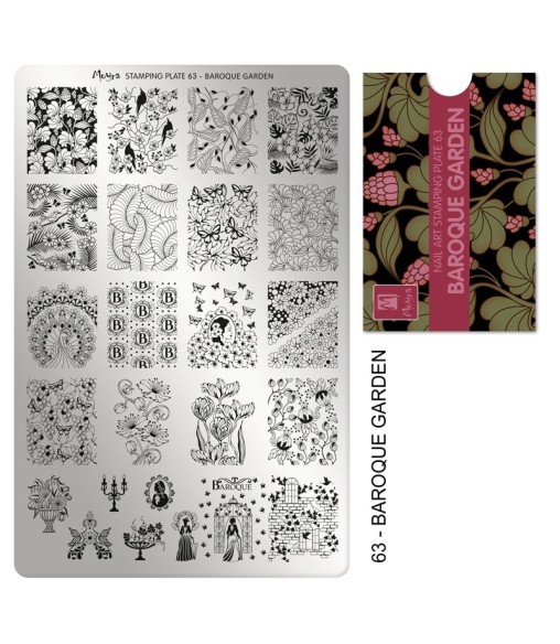Plaque stamping 63 MOYRA BAROQUE GARDEN