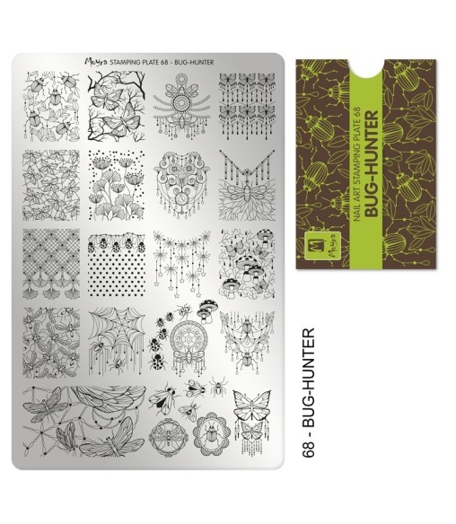 Plaque stamping 68 Moyra BUG HUNTER