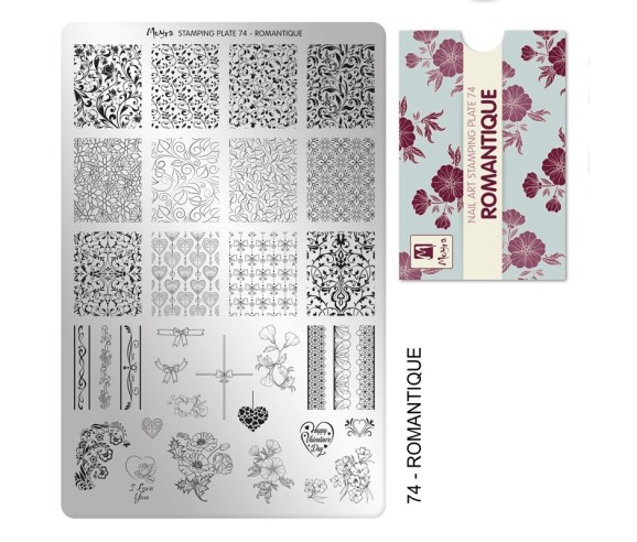Plaque stamping 74 Moyra ROMANTIC