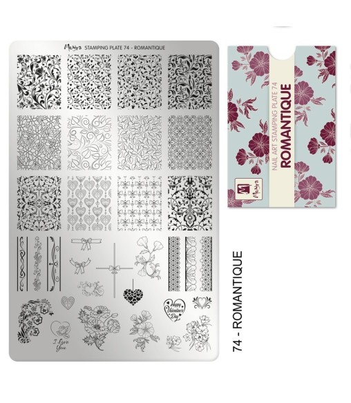 Plaque stamping 74 Moyra ROMANTIC