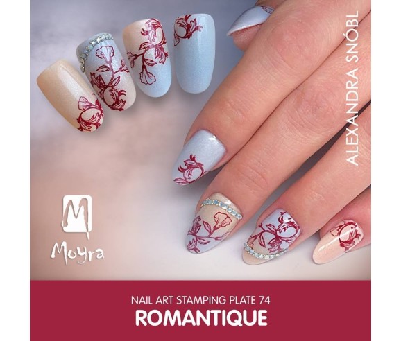 Plaque stamping 74 Moyra ROMANTIC