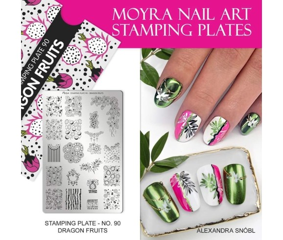 Plaque stamping 90 Moyra Dragon Fruits
