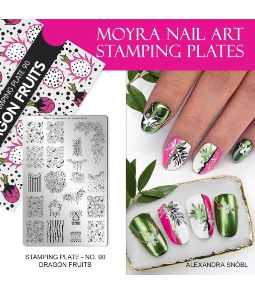 Plaque stamping 90 Moyra Dragon Fruits