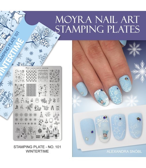 Plaque de stamping Wintertime – Motifs hiver, bonhomme de neige
