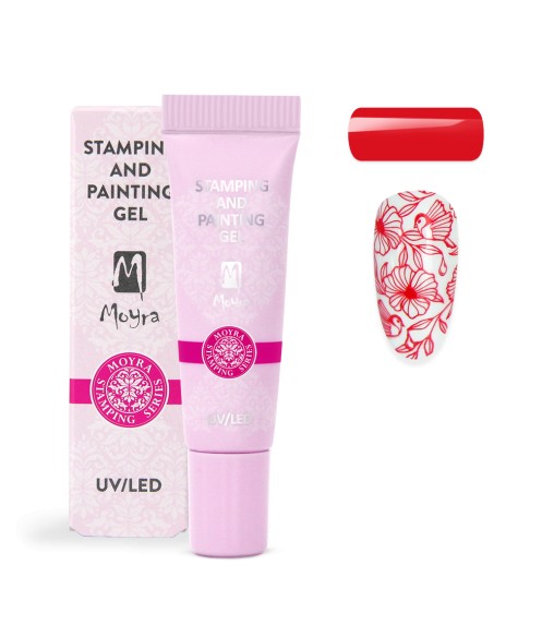 Gel Stamping et de peinture Moyra n ° 04 Rouge