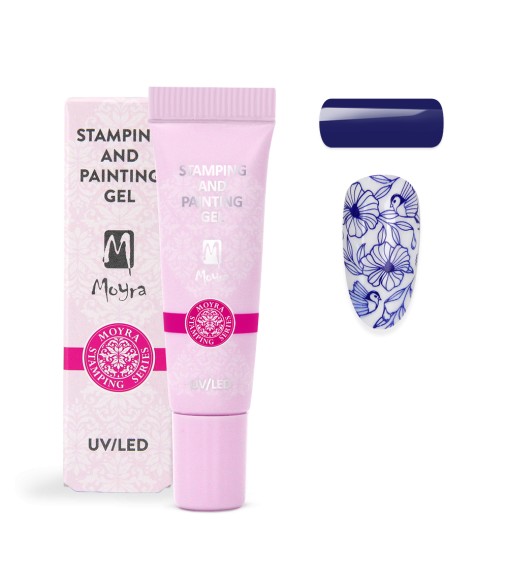 Gel Stamping et de peinture Moyra n ° 06 Bleu