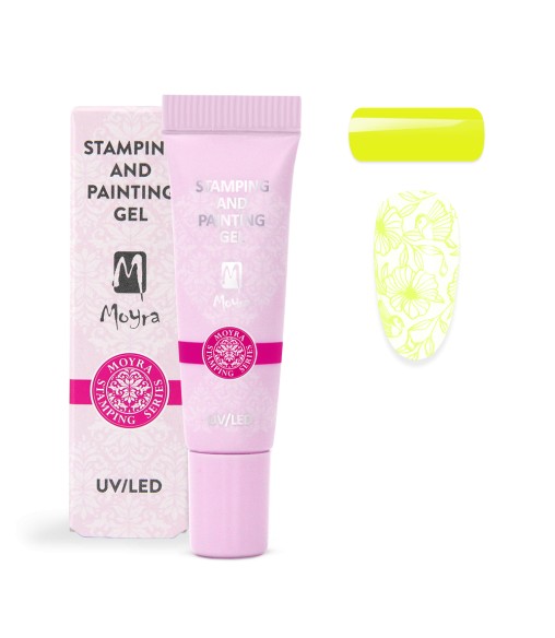 Gel Stamping et de peinture Moyra n ° 10 Jaune vif 2