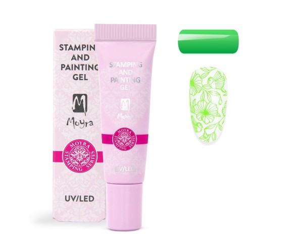 Gel Stamping et de peinture Moyra n ° 09 Vert