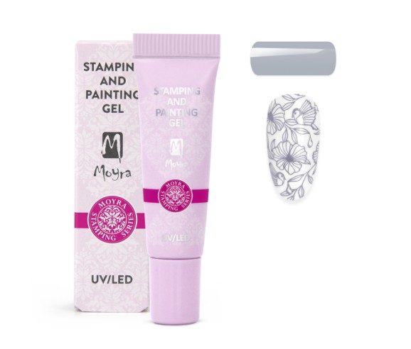 Gel Stamping et de peinture Moyra n ° 17 Gris