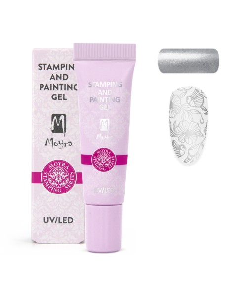 Gel Stamping et de peinture Moyra n ° 19 Argent