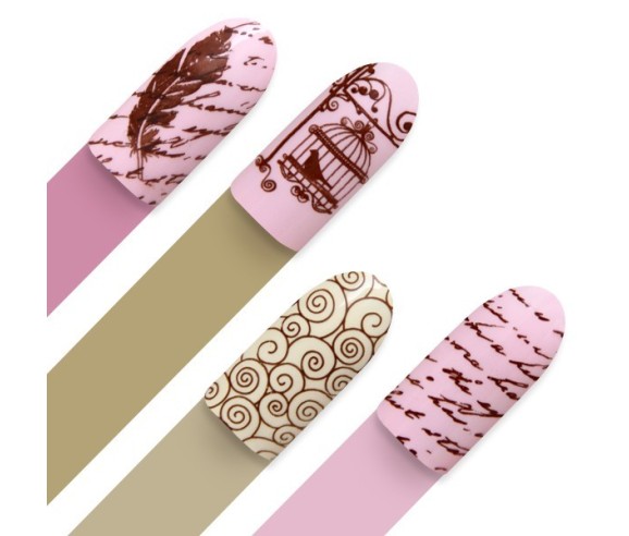 plaque de stamping vintage pour ongles