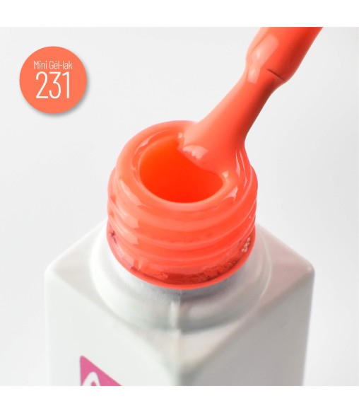 gel polish orange fluo