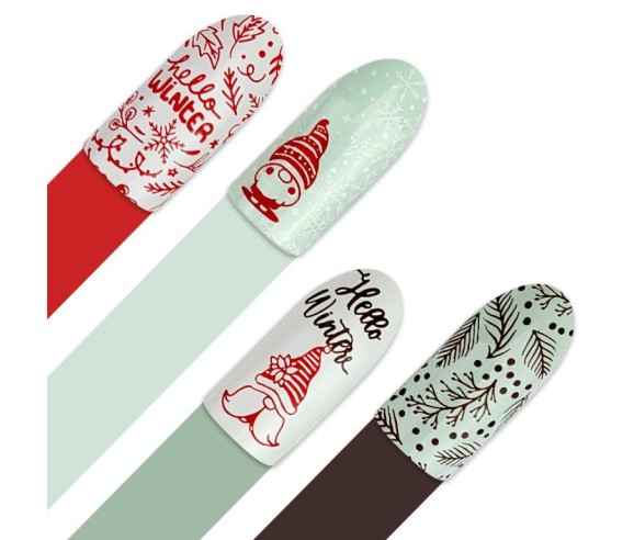 motif noel, hiver plaque de stamping Moyra