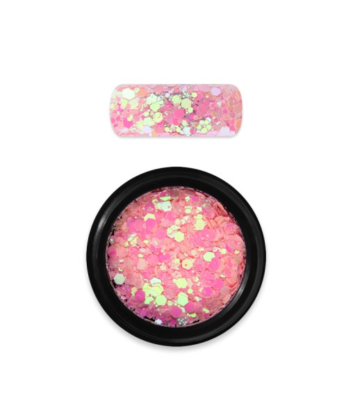 Moyra Holo glitter mix caméléon sugar pink 2