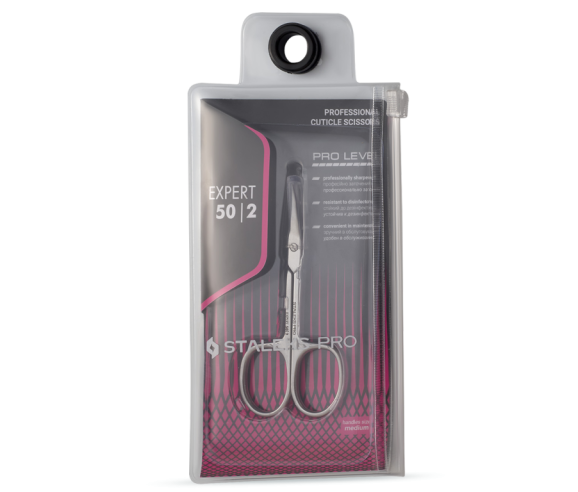 Ciseaux cuticule Staleks EXPERT, courbés moyens (SE-50/2)
