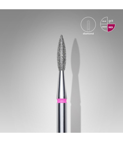 Staleks FLAME diamantée, fine (ROUGE) 2,1 mm/8 mm