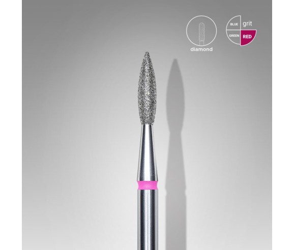 Staleks FLAME diamantée, fine (ROUGE) 2,1 mm/8 mm