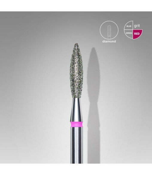 Staleks FLAME diamantée, fine (ROUGE) 2,3 mm/10 mm