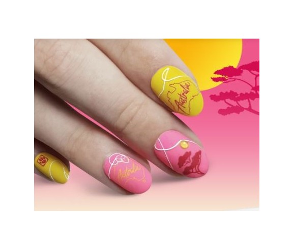 Moyra Plaque stamping Globe Trotteur Africa/ Australia