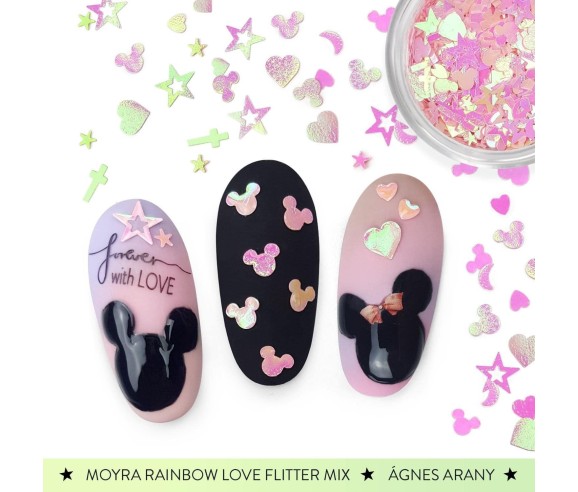 Moyra Rainbow Love Flitter Mix rose