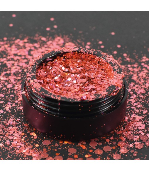 Moyra Holo glitter mix Cameleon Coral