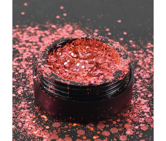 Moyra Holo glitter mix Cameleon Coral