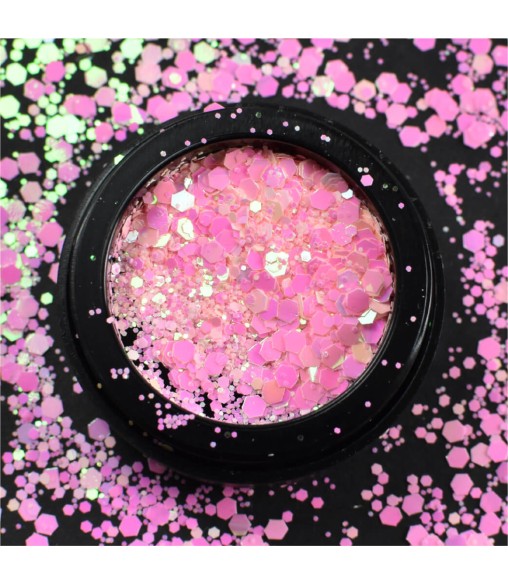 Moyra Holo glitter mix caméléon sugar pink