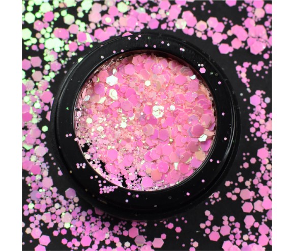 Moyra Holo glitter mix caméléon sugar pink