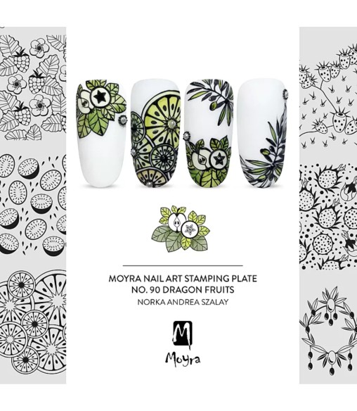 Plaque stamping 90 Moyra Dragon Fruits 2