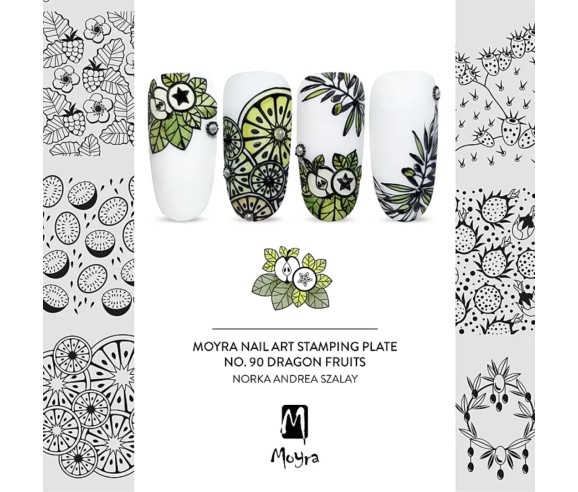 Plaque stamping 90 Moyra Dragon Fruits