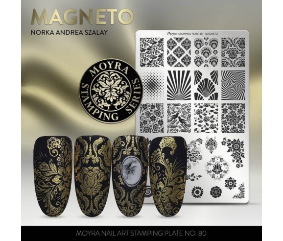 Plaque stamping 80 Moyra MAGNETO