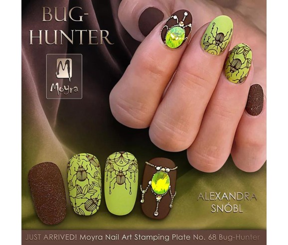 Plaque stamping 68 Moyra BUG HUNTER