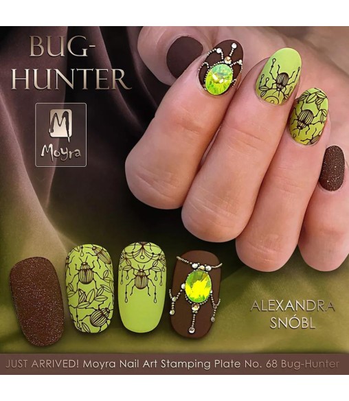 Plaque stamping 68 Moyra BUG HUNTER