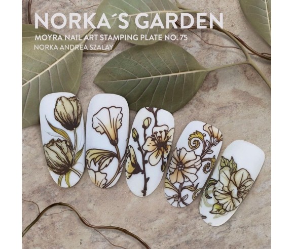 Plaque stamping Moyra n°75 Norka's Garden