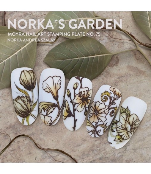 Plaque stamping Moyra n°75 Norka's Garden