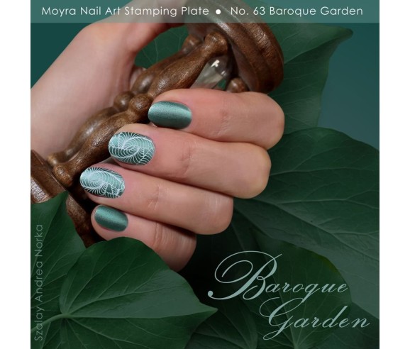 Plaque stamping 63 MOYRA BAROQUE GARDEN