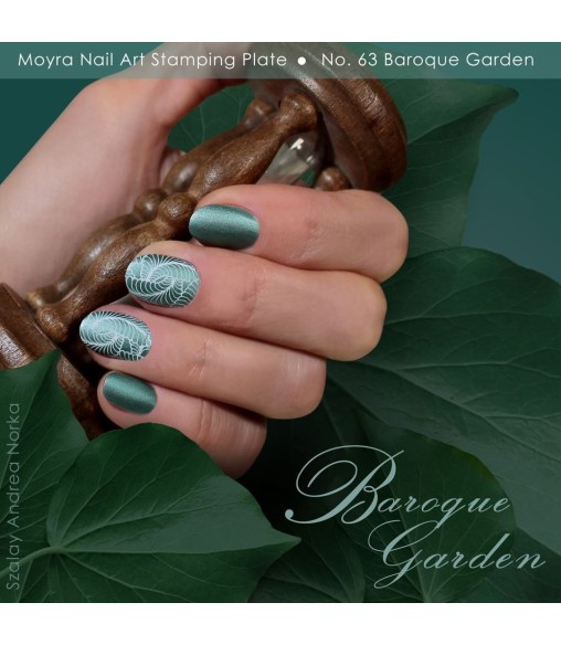 Plaque stamping 63 MOYRA BAROQUE GARDEN