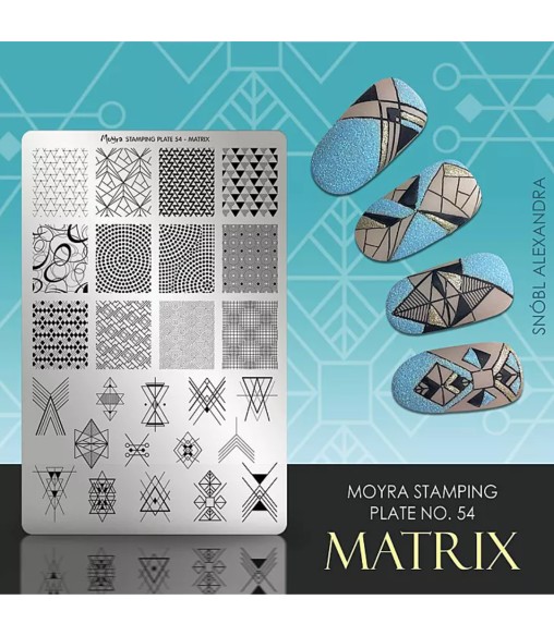 Plaque stamping 54 Moyra Matrix