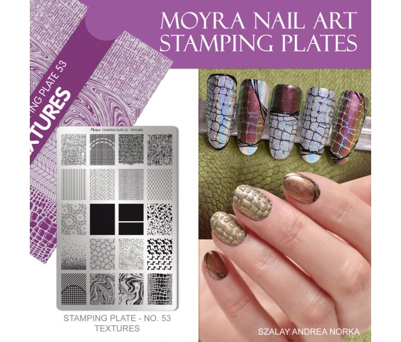 Plaque stamping 53 Moyra Textures