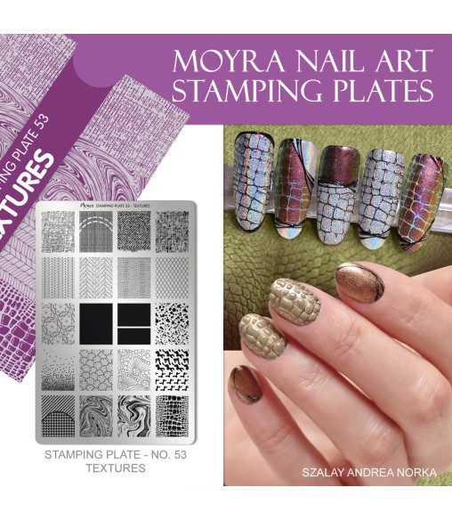 Plaque stamping 53 Moyra Textures