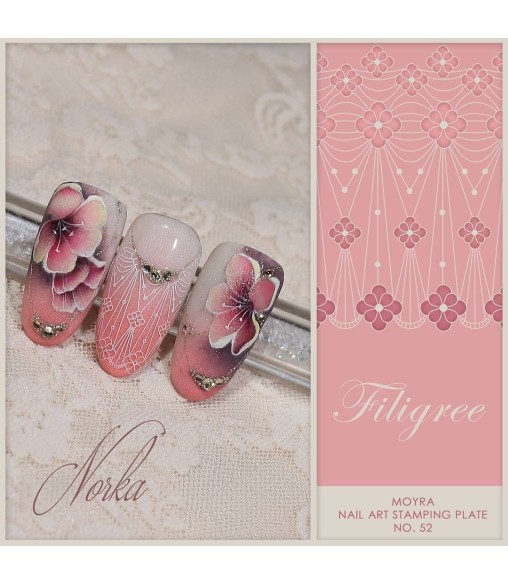 Plaque stamping 52 Moyra FILIGREE 2